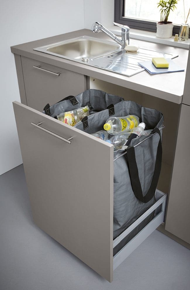 recycling bin by schuller german kitchens cardiff