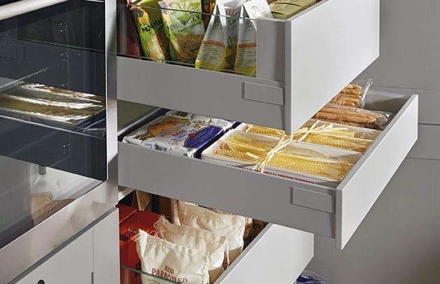 Schuller German Kitchens - Storage Solutions - Pull Out Storage - pull out internal drawers