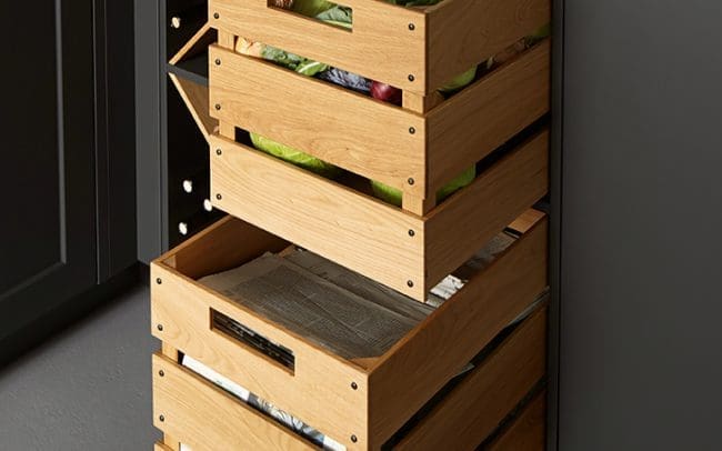 Schuller German Kitchens - Storage Solutions - Pull Out Storage - pull out oak baskets