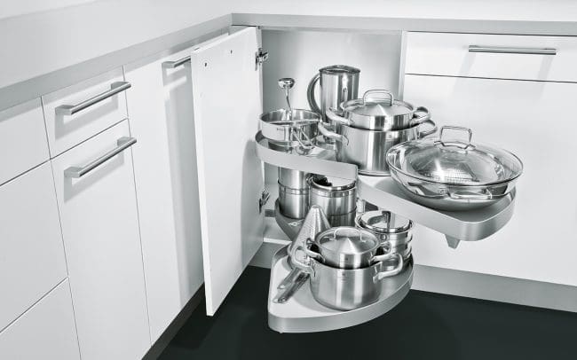 Schuller German Kitchens - Storage Solutions - Pull Out Storage - pull out le-man corner unit 2