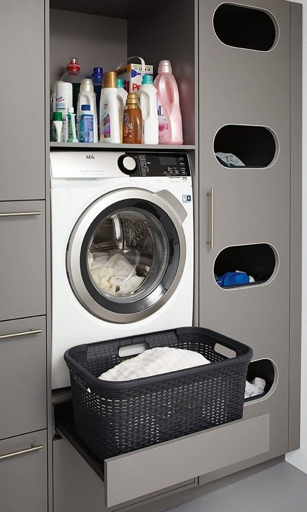 german kitchens cardiff - utility rooms - raised washer unit